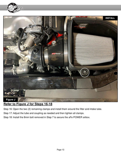 aFe Magnum FORCE Stage2 Cold Air Intake w/Pro 5R | Dodge Challenger Hellcat V8-6.2L (19-23) (54-13076R)