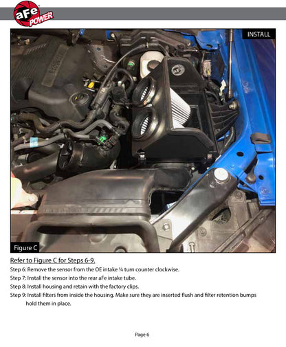 aFe Magnum FORCE Stage-2 Pro 5R Cold Air Intake | Ford F-150 V6 2.7L (15-17) (54-22642-B)