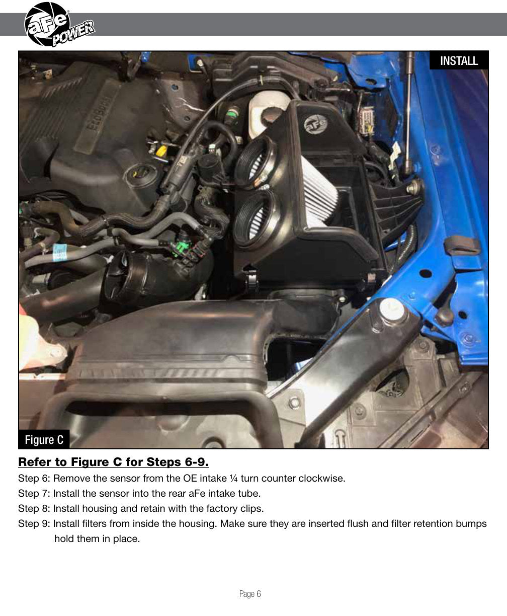 aFe Magnum FORCE Stage-2 Pro 5R Cold Air Intake | Ford F-150 V6-3.5L (17) (54-22972-B)