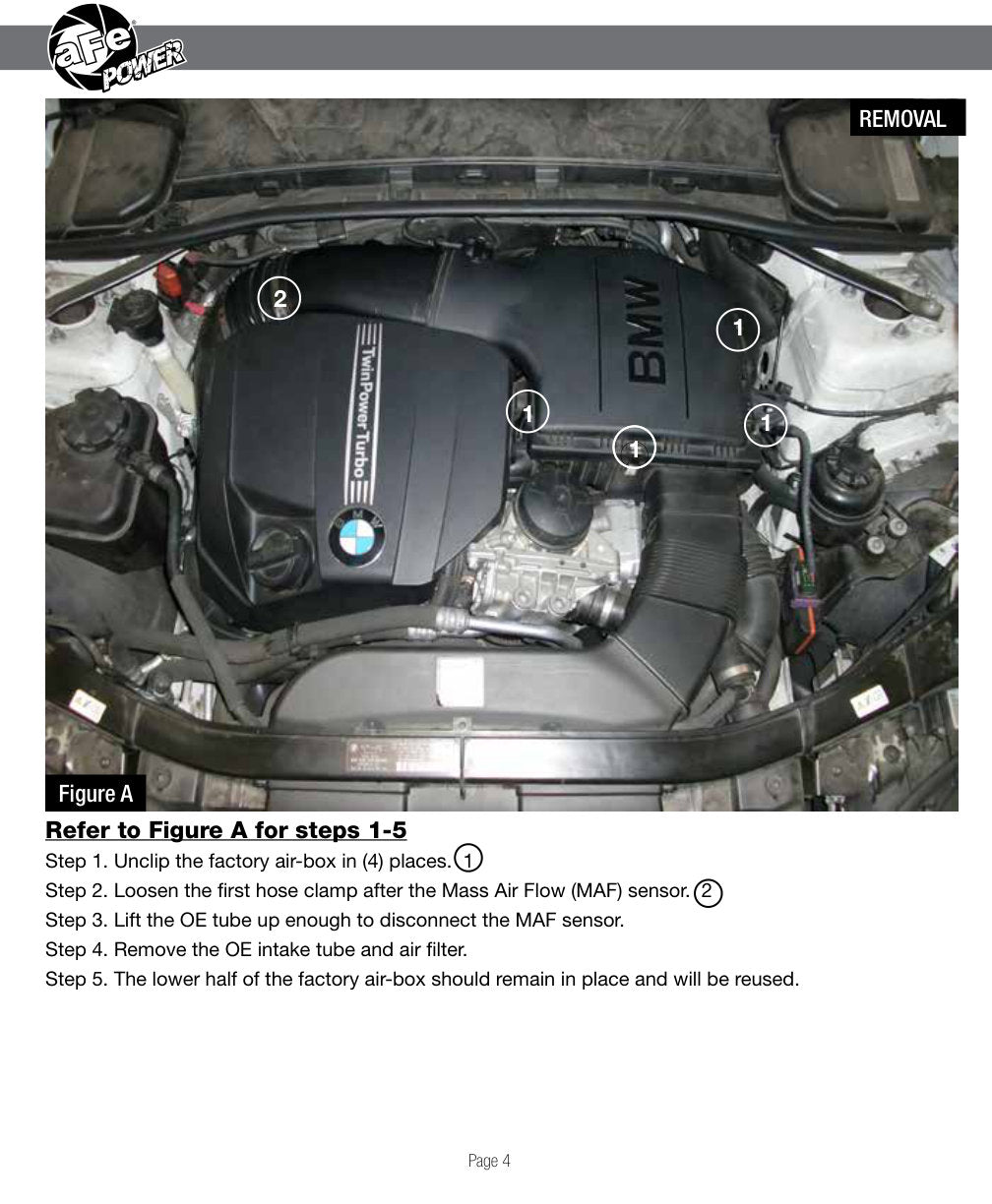 aFe Stage-2 Pro 5R Cold Air Intake | BMW 335i/335xi (11-13) (54-31912)