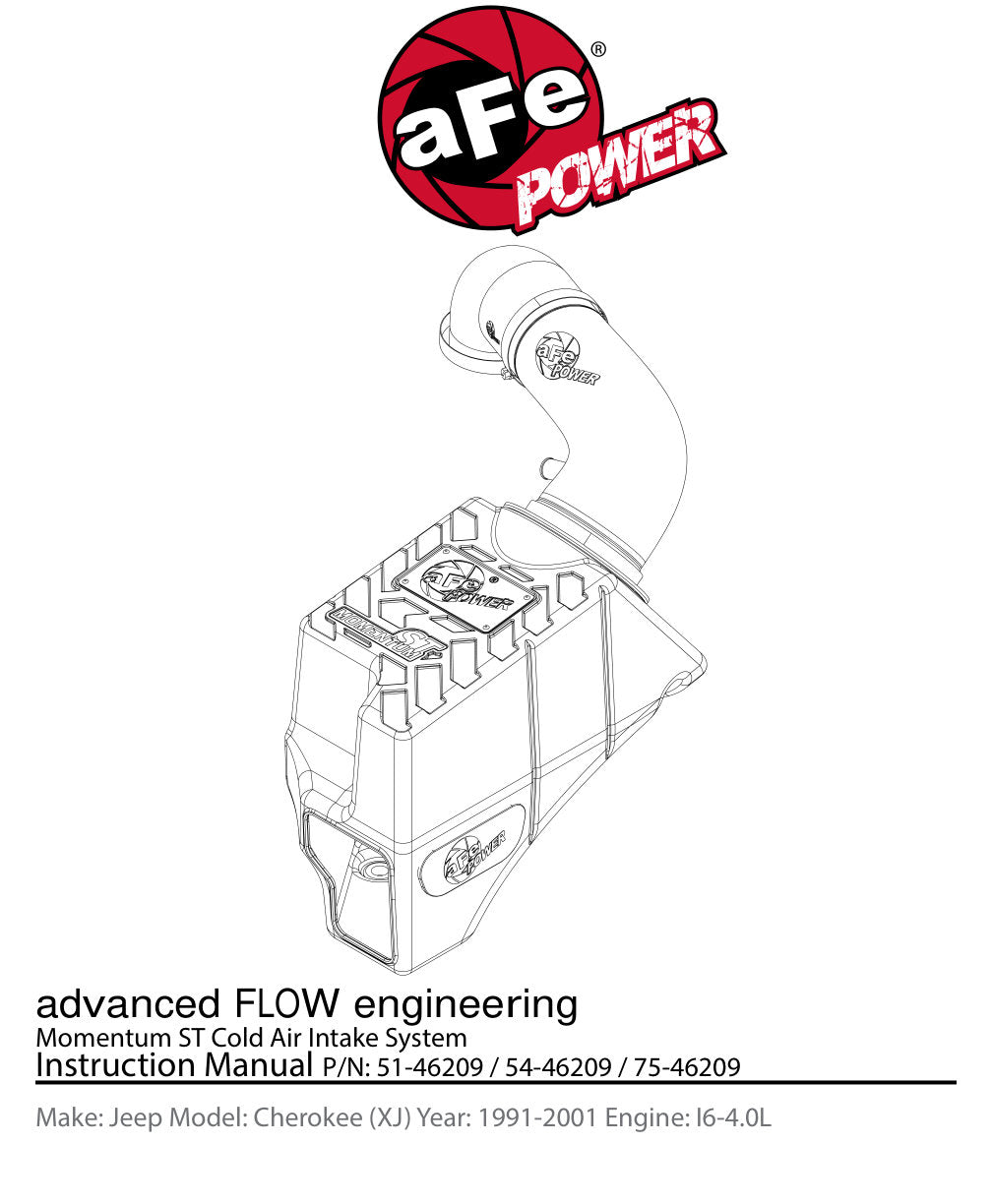 aFe Momentum ST Cold Air Intake Jeep XJ 4.0L (91-01) | I6 (54-46209) (SPF5446209)