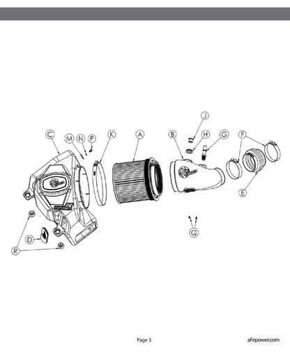 aFe Momentum GT Cold Air Intake System w/ Pro 5R Media | Ram 2500 6.4L Hemi (14-16) (54-72103)