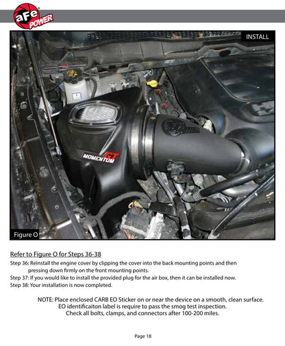 aFe Momentum GT Cold Air Intake System w/ Pro 5R Media | Ram 2500 6.4L Hemi (14-16) (54-72103)