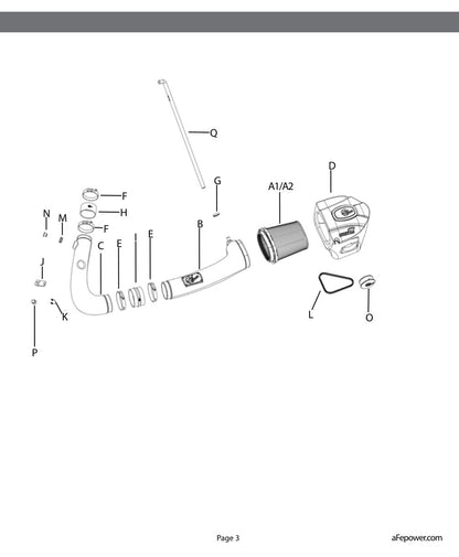 aFe Momentum GT Cold Air Intake w/ Pro 5R | Dodge Challenger/Charger V6 (11-15) (54-72201)