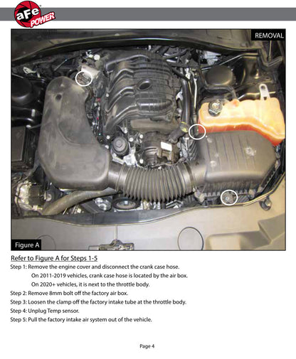 aFe Momentum GT Cold Air Intake w/ Pro 5R | Dodge Challenger/Charger V6 (11-15) (54-72201)