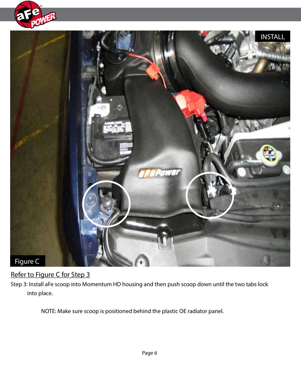aFe Momentum HD Dynamic Air Scoop | Ford Diesel Trucks V8-6.7L (54-73006-S)