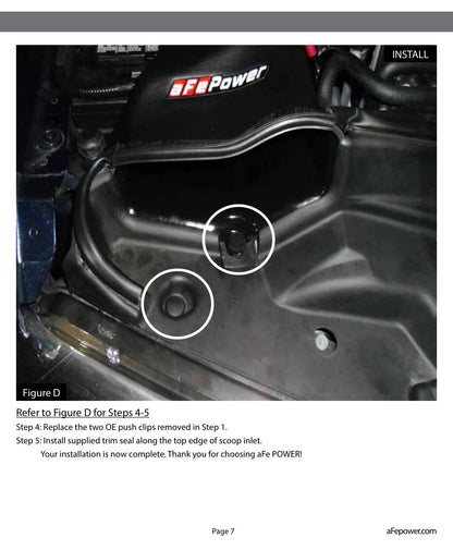 aFe Momentum HD Dynamic Air Scoop | Ford Diesel Trucks V8-6.7L (54-73006-S)