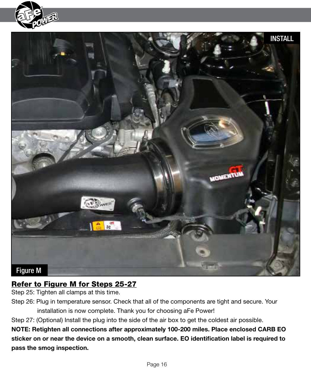 aFe Momentum GT Cold Air Intake System w/ Pro 5R Filter | Ford Mustang Ecoboost (15+) (54-73201)