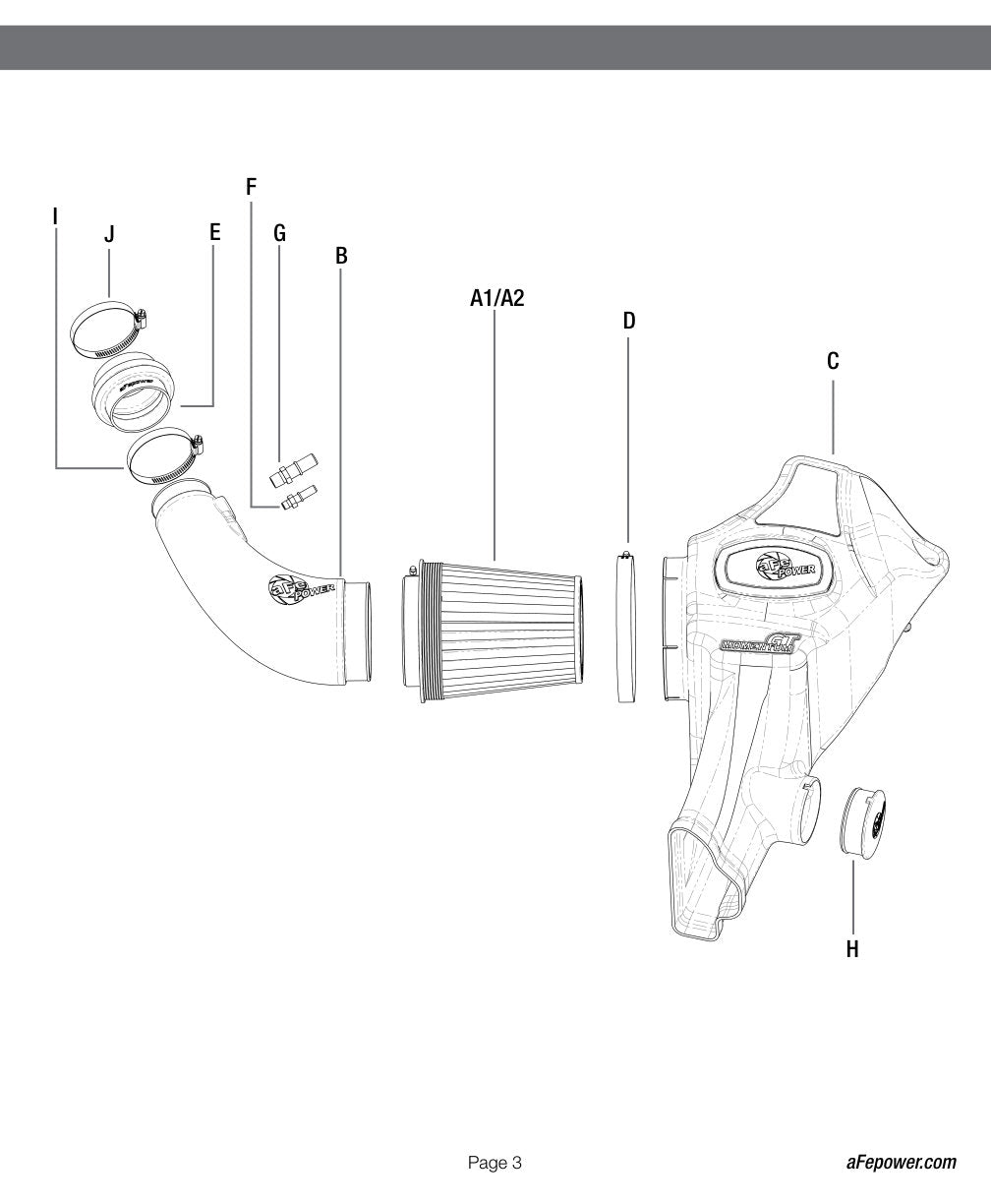 aFe Momentum GT AIS Pro 5R Cold Air Intake System | Ford Mustang V6-3.7L (15-17) (54-73202)