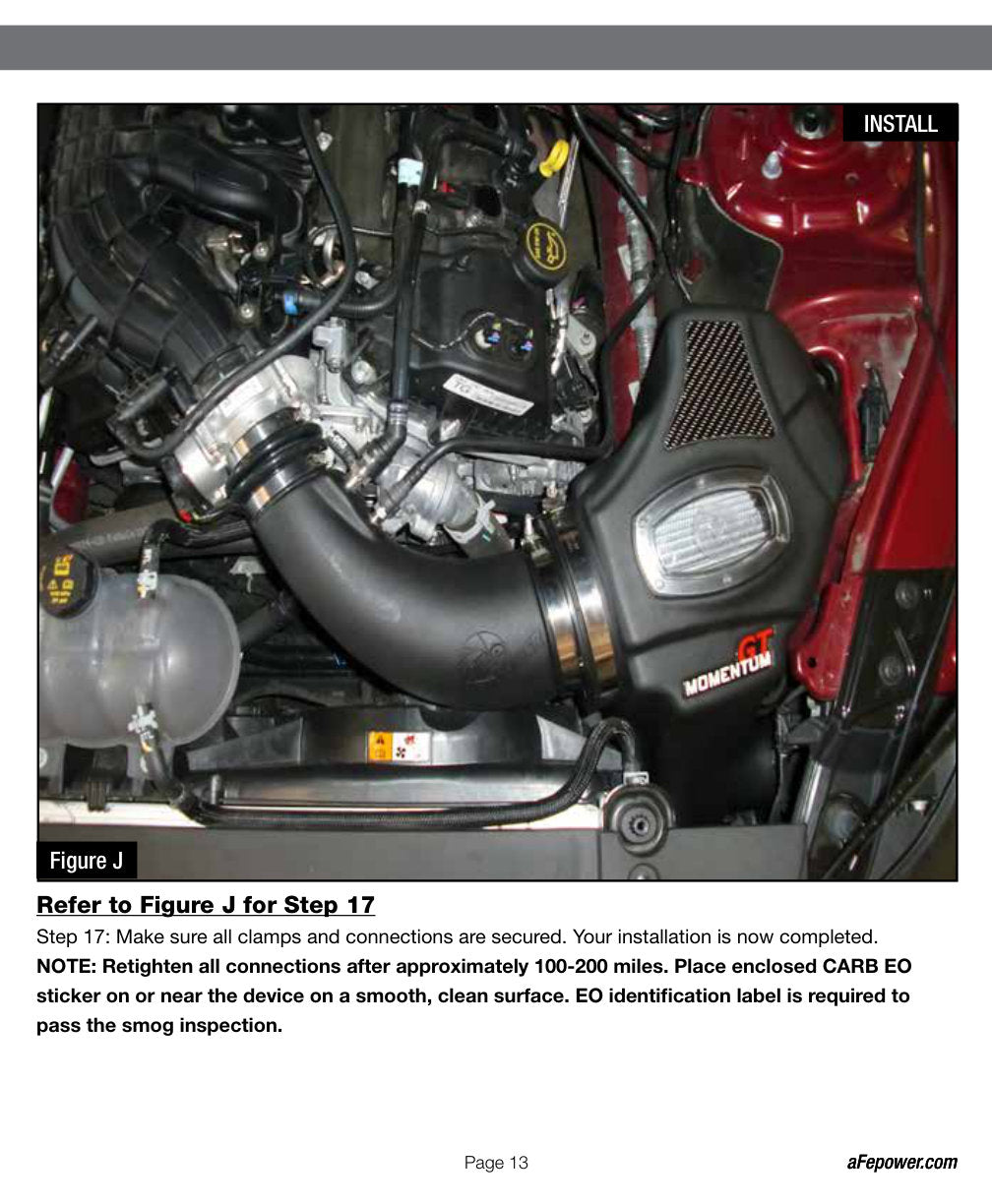 aFe Momentum GT AIS Pro 5R Cold Air Intake System | Ford Mustang V6-3.7L (15-17) (54-73202)