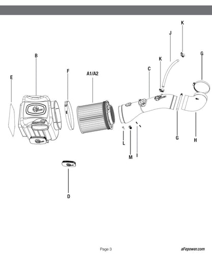 aFe Momentum GT Cold Air Intake 6.0L V8 Silverado/Sierra 2500/3500HD (09-15) (54-74105)