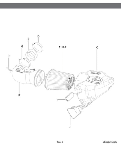 aFe Momentum GT Pro 5R Cold Air Intake | Chevy Camaro ZL1 (16-26) (54-74214)