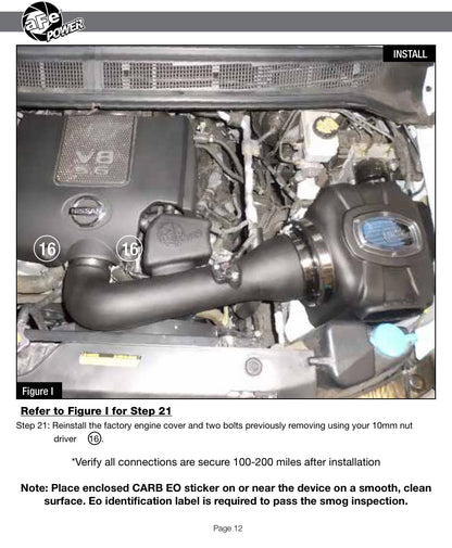aFe Momentum GT Cold Air Intake System w/ Pro 5R Media | Nissan Titan V8 5.6L (04-13) (54-76101)