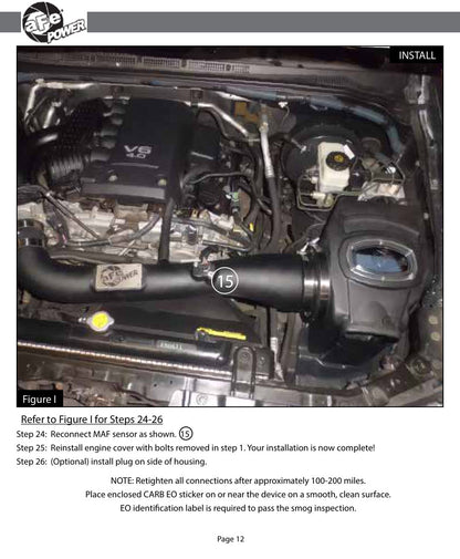 aFe Momentum GT Cold Air Intake System w/ Pro 5R Filter | Nissan Xterra (05-15) (54-76102)