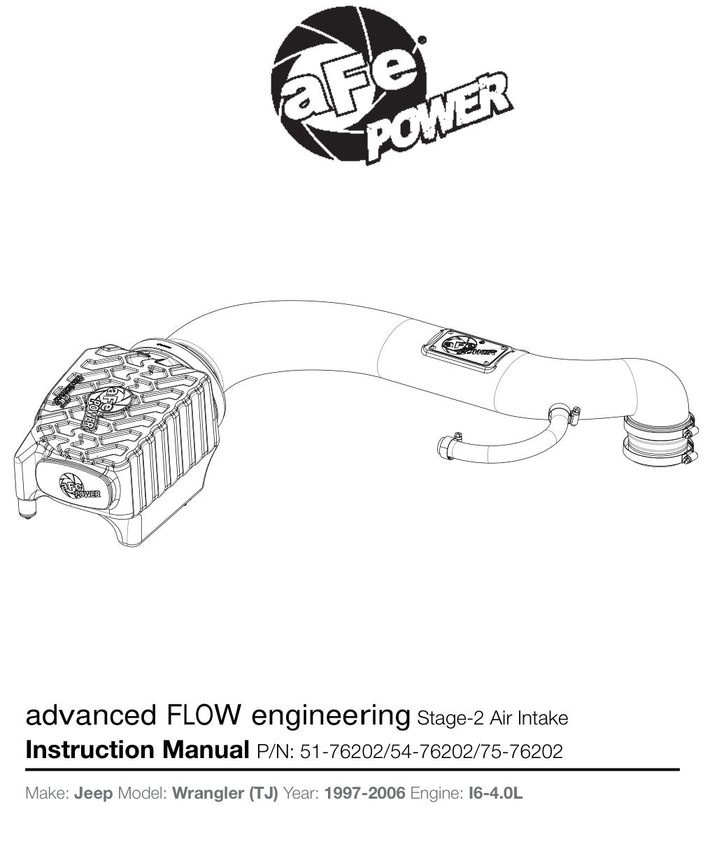 aFe Momentum GT Cold Air Intake System w/ Pro 5R Media | Jeep Wrangler (97-06) L6 4.0L (54-76202)