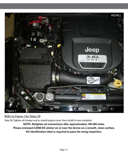 aFe Momentum GT Cold Air Intake | Jeep JK V6 3.6L (12-17) (54-76204)