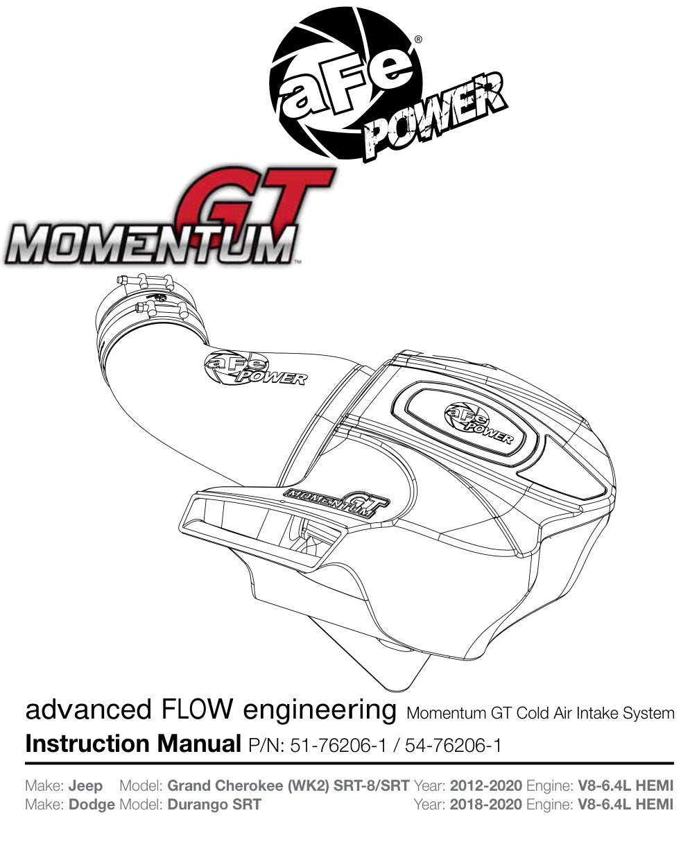 aFe Momentum GT Cold Air Intake | Vehicles (54-76206-1)