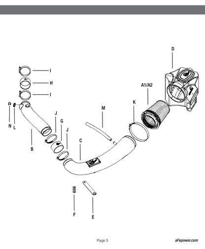 aFe Momentum GT Stage 2 PRO 5R Cold Air Intake | Vehicles (54-76207)