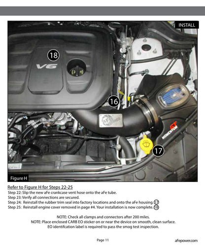 aFe Momentum GT Cold Air Intake w/ Pro 5R | Jeep Grand Cherokee V6-3.6L (16-17) (54-76214)