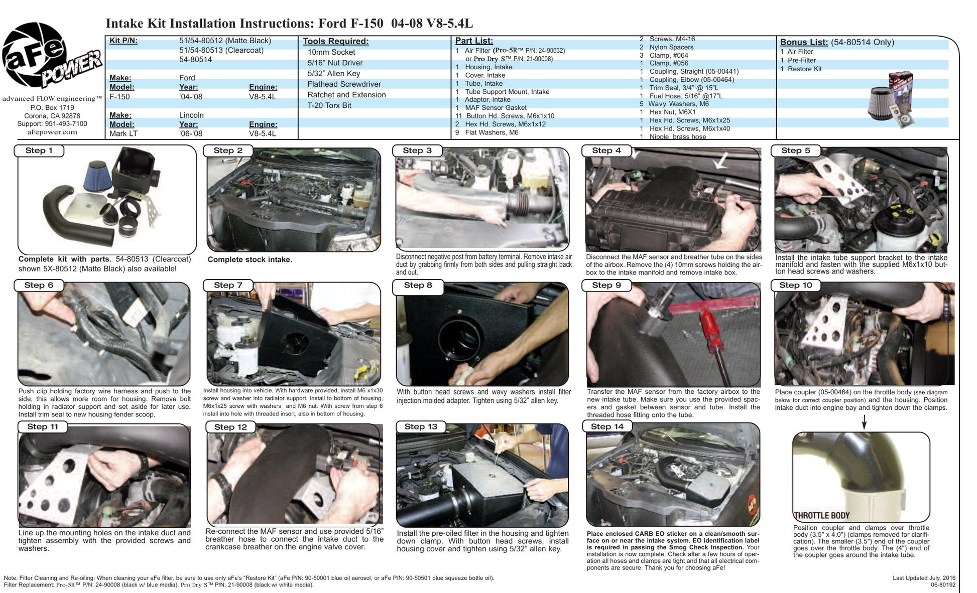 aFe Magnum FORCE Stage-2Si Cold Air Intake | Ford F-150 (04-08) V8-5.4L (54-80512)