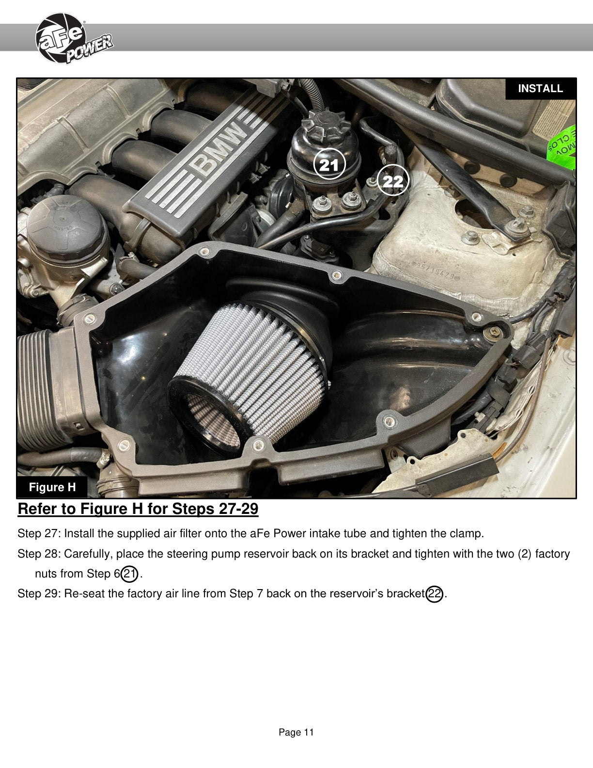 aFe MagnumFORCE Stage-2Si CAI | BMW 3 Series E9x L6 3.0L Non-Turbo (06-12) (54-81012-B)