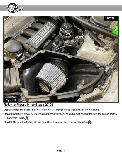 aFe MagnumFORCE Stage-2Si CAI | BMW 3 Series E9x L6 3.0L Non-Turbo (06-12) (54-81012-B)