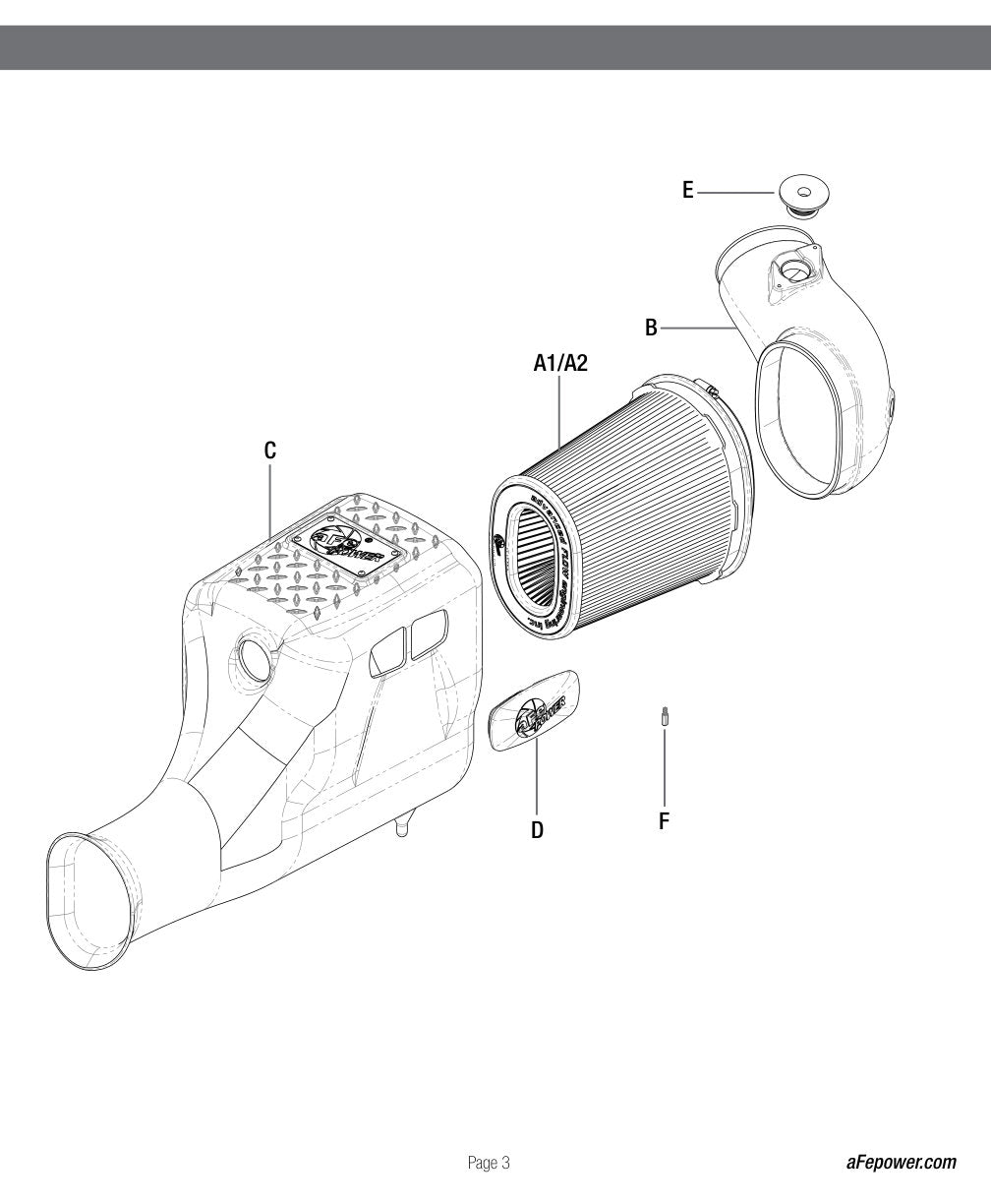 aFe Magnum FORCE Stage-2Si CAIS w/ Pro 5R Media | Ford Diesel Trucks V8-6.0L (03-07) (54-81022-1)