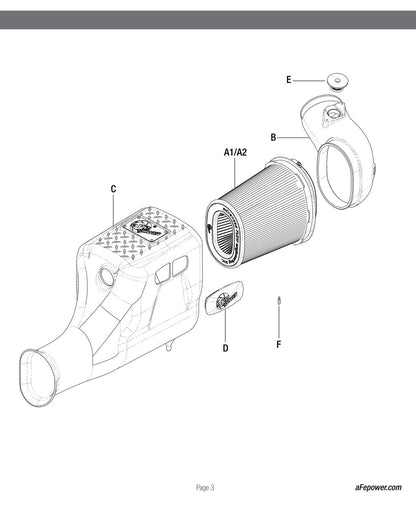 aFe Magnum FORCE Stage-2Si CAIS w/ Pro 5R Media | Ford Diesel Trucks V8-6.0L (03-07) (54-81022-1)