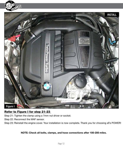 aFe MagnumFORCE Stage-2 P5R Si Intake | BMW X3 35ix L6 3.0L (11-16) (54-82082-1)