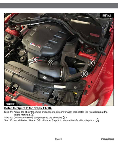 aFe Magnum FORCE Stage-2Si Carbon Fiber Cold Air Intake | BMW M3 E90/92/93 (08-13) (54-82952-C)