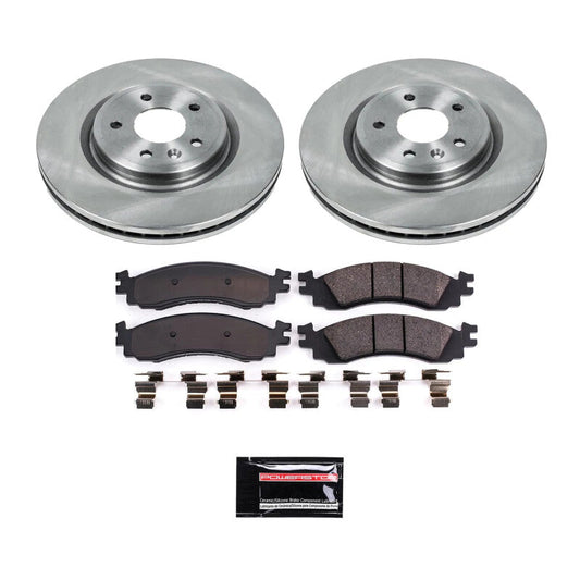 PowerStop 2010 Ford Taurus Front Semi-Coated Rotor Kit (SC5507)