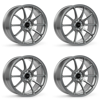 (set of 4) Enkei Triumph Storm Gray | 18x8" +45mm | 5x100mm Wheel
