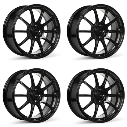(set of 4) Enkei Triumph Gloss Black | 18x9.5" +45mm | 5x120mm Wheel