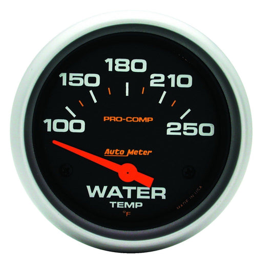 AutoMeter Pro-Comp 2 5/8in 100-250 Deg F Short Sweep Electric Water Temp Gauge (5437)