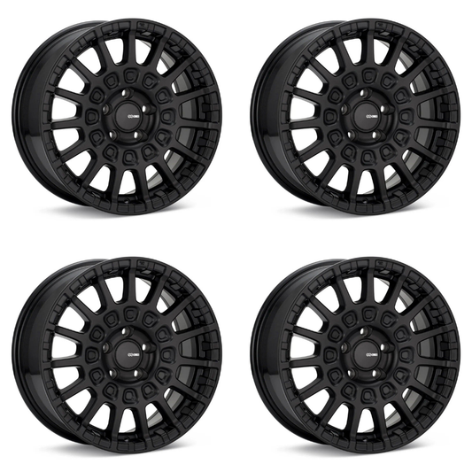 (set of 4) Enkei Overlander Black | 17x7.5" +35mm | 5x108mm Wheels