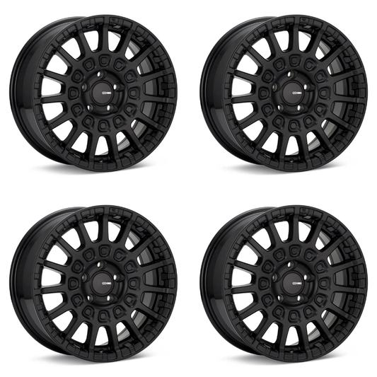 (set of 4) Enkei Overlander Black | 17x7.5" +35mm | 5x114.3mm Wheels