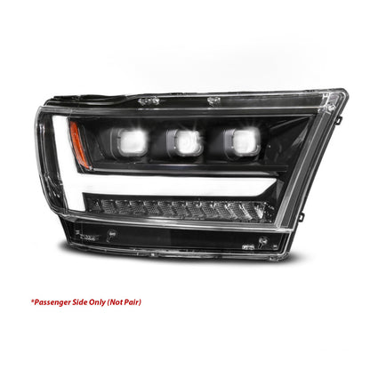 ANZO Full LED Proj Headlight DRL/SeqSig Black Pass. Side | RAM 1500 (19-24) (111628A-R)
