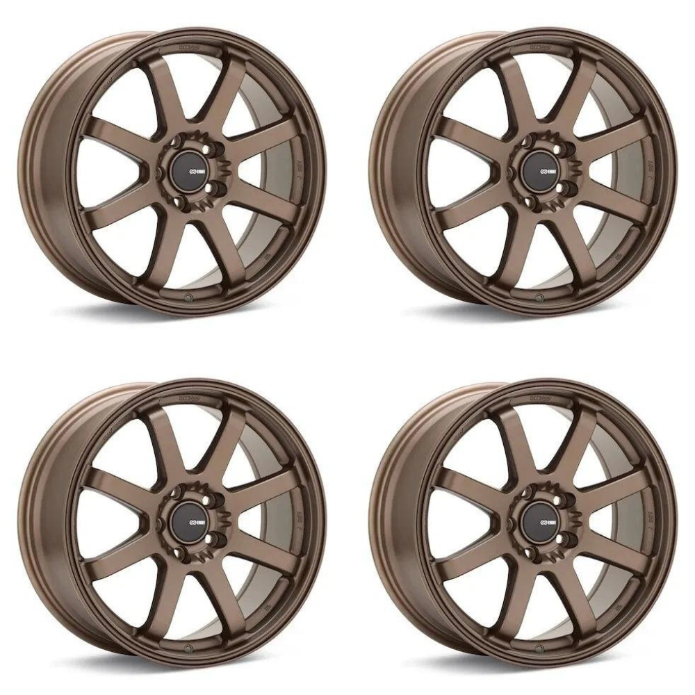 (set of 4) Enkei Vanquish Matte Bronze | 18x8" +45mm | 5x114.3mm Wheels