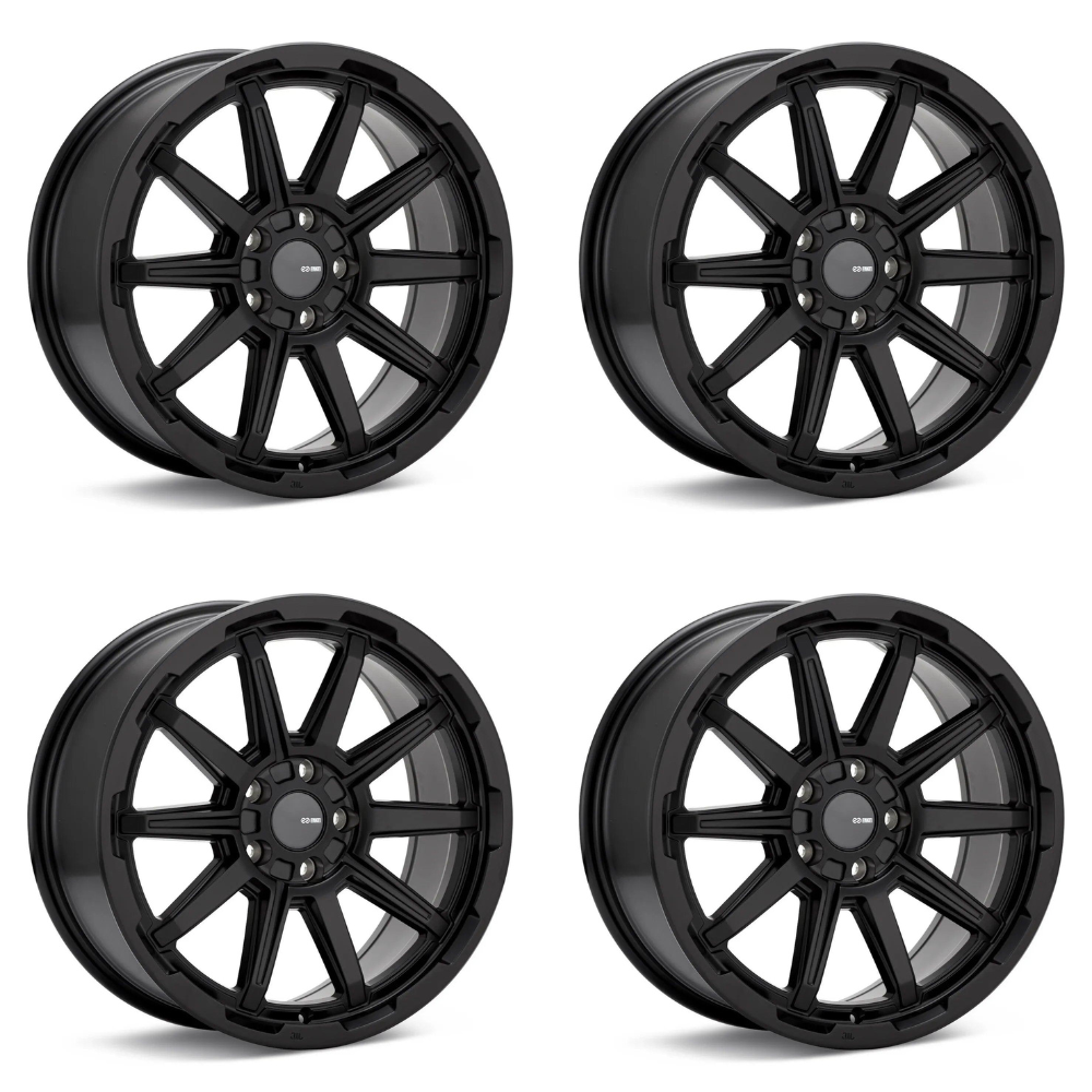 (set of 4) Enkei Adventurer Matte Black | 18x8" +35mm | 5x100mm Wheels