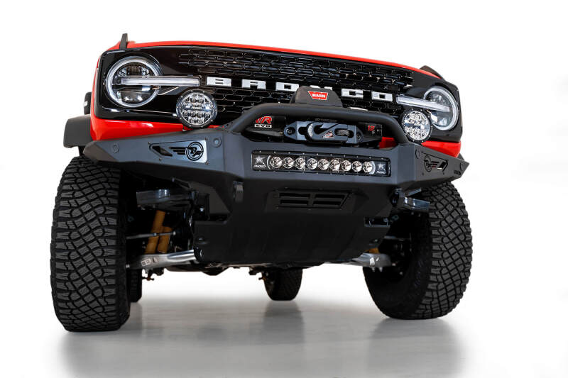 Addictive Desert Designs 2021+ Ford Bronco Rock Fighter Front Bumper - Hammer Black