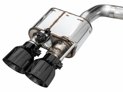 AWE Tuning AWE SwitchPath Exhaust for S650 Mustang GT Coupe - Quad Diamond Black Tips - 3025-43650
