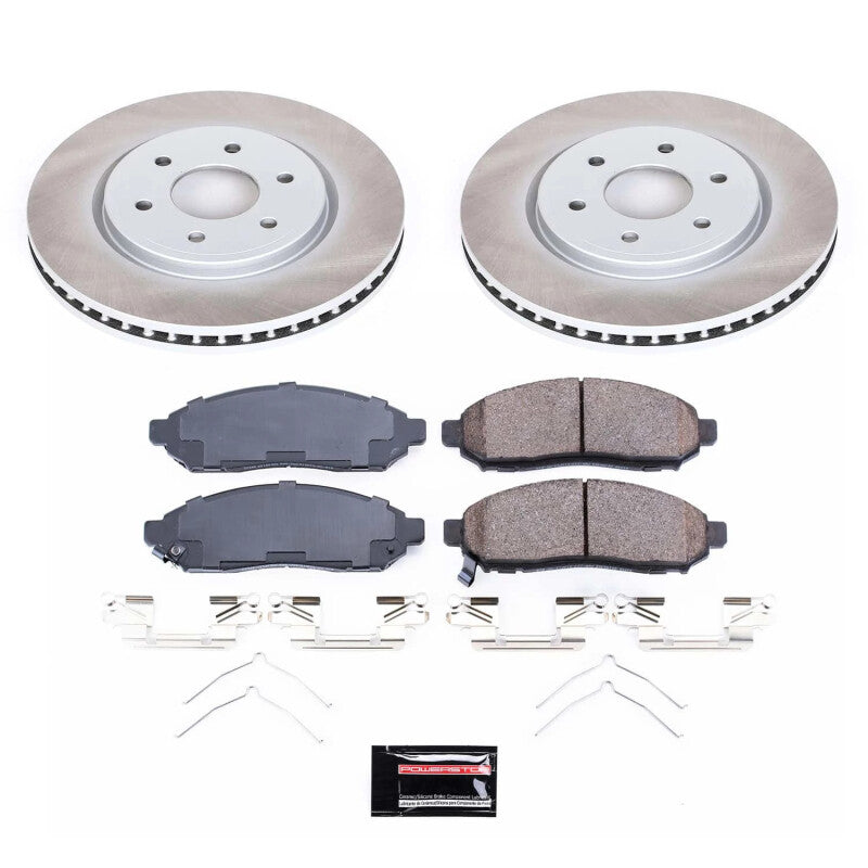 PowerStop 16-22 Nissan Frontier Front Semi-Coated Rotor Kit (SC8325)