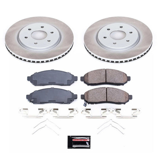 PowerStop 16-22 Nissan Frontier Front Semi-Coated Rotor Kit (SC8325)