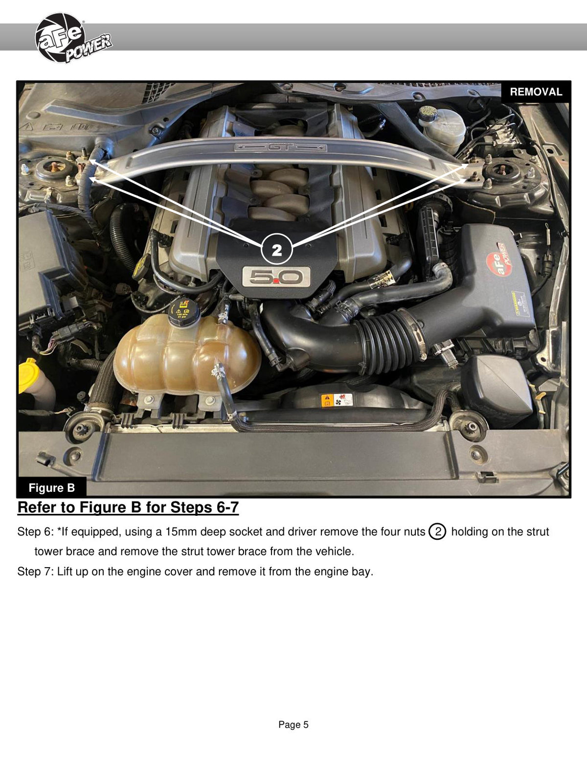 aFe Super Stock Induction System | Ford Mustang V8-5.0L (15-23) (55-10004D)