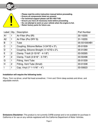 aFe Pro 5R Induction System | Ford Mustang 15-23 (55-10004R)