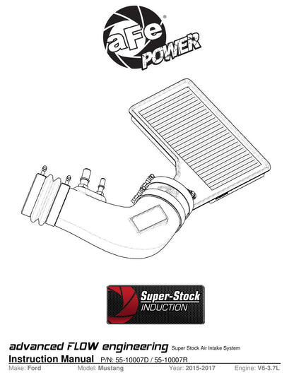 aFe Super Stock Induction System | Ford Mustang 15-23 (55-10007D)