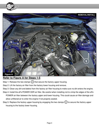 aFe Super Stock Induction System | Ford Mustang 15-23 (55-10007D)
