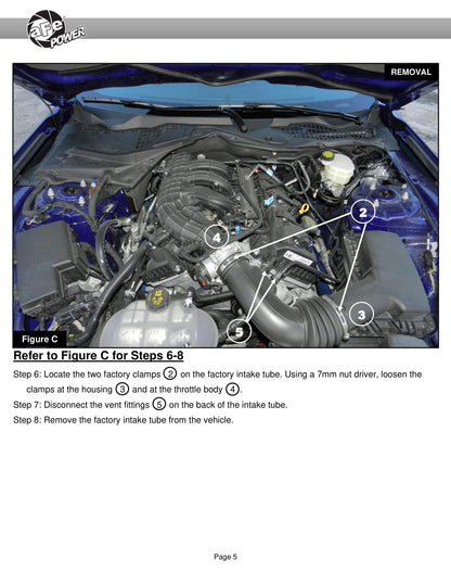 aFe Super Stock Induction System | Ford Mustang 15-23 (55-10007D)