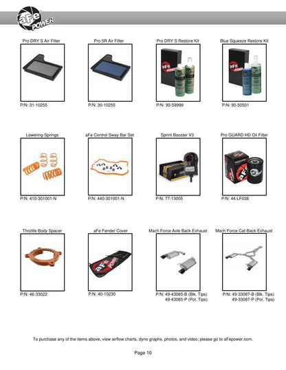 aFe Super Stock Induction System | Ford Mustang 15-23 (55-10007D)