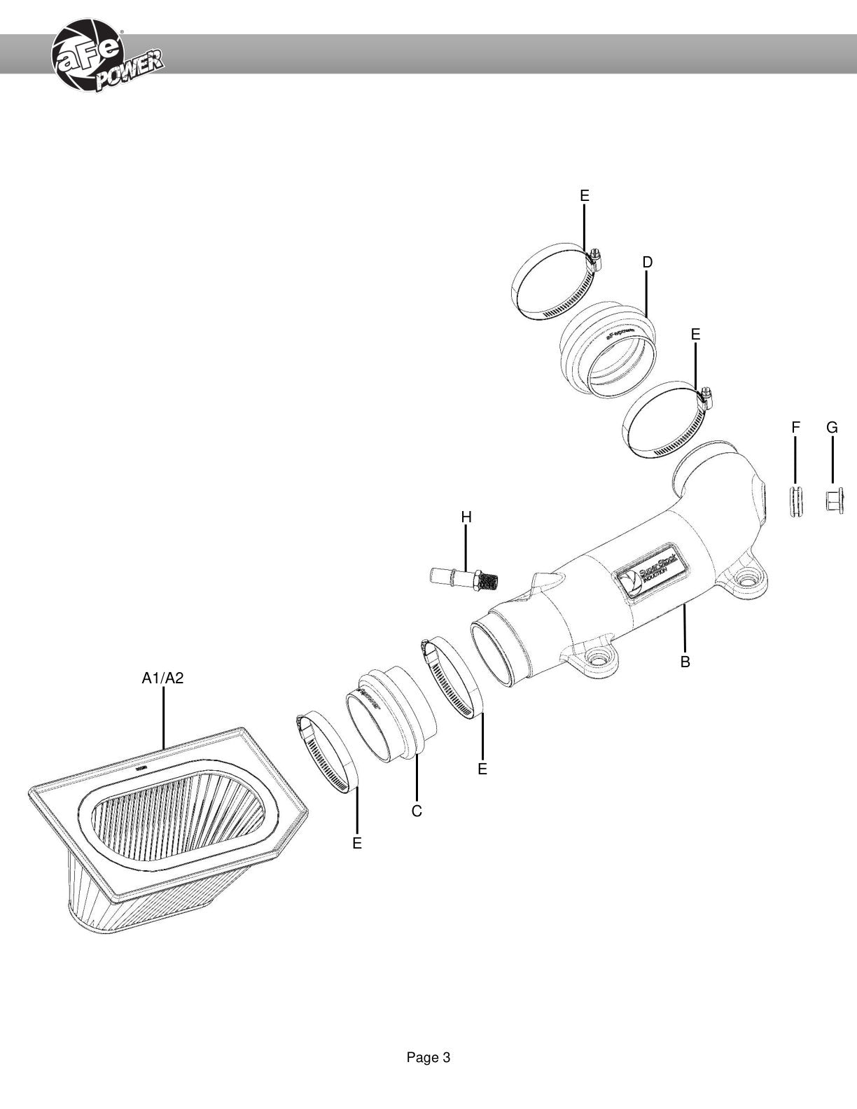 aFe Super Stock Pro Dry S Induction System | Jeep Wrangler JL/Gladiator JT V6-3.6L (55-10009D)